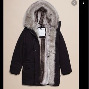 Aritzia Black Parka with real goose down